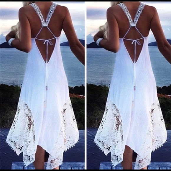 Backless Sleeveless Summer Maxi Dress Cover Up - Picture 2 of 5